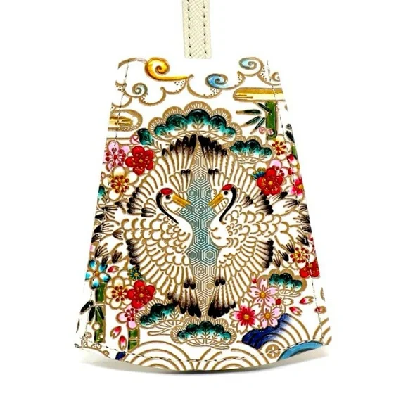 Facing Cranes Bell Key Case by Bunkoya Oozeki NIB - Picture 2 of 8